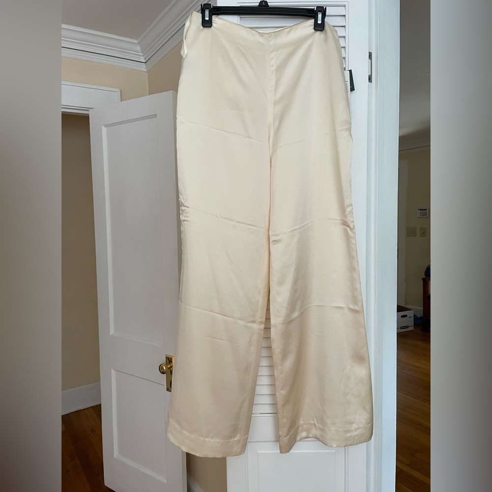 Ralph Lauren Cream Silk Slacks